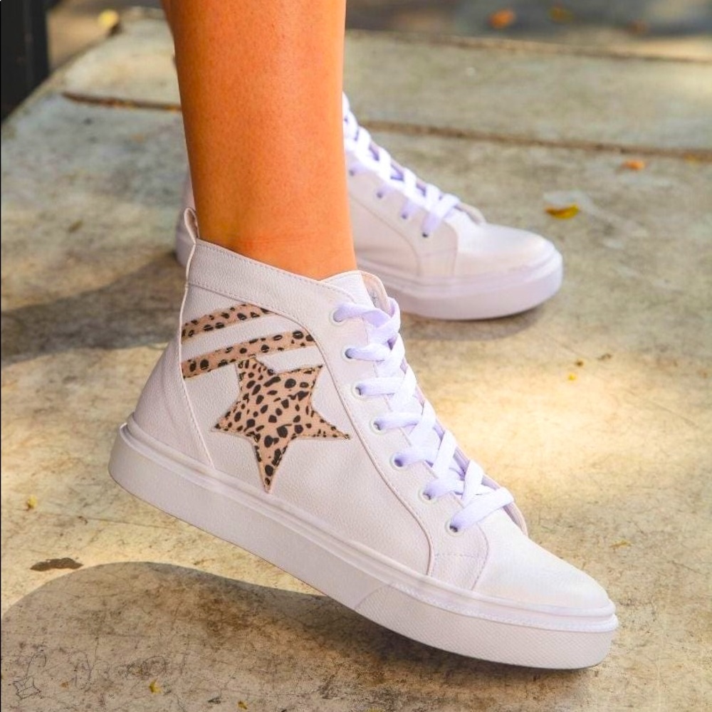 Stars And Stripes Sneakers-Leopard